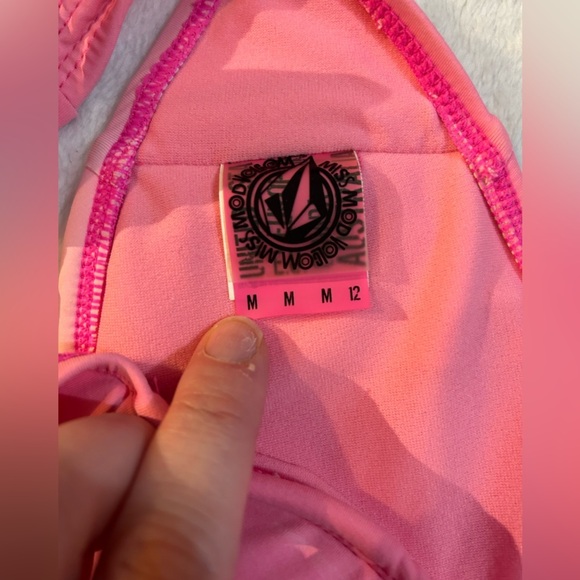 Baby Pink Ombré Volcom Bikini Top and Bottoms​ - Picture 9 of 9